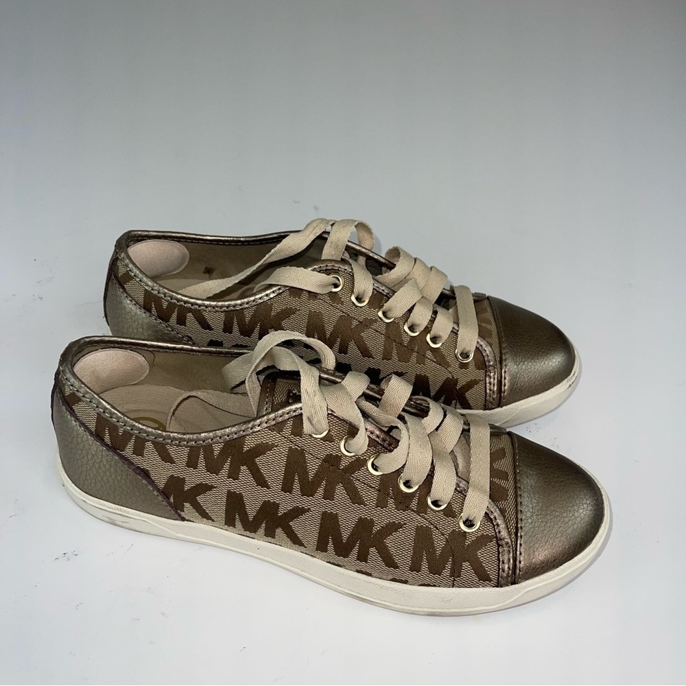 Michael Kors City Sneaker Signature Jacquard Bronze 7 - Picture 6 of 17